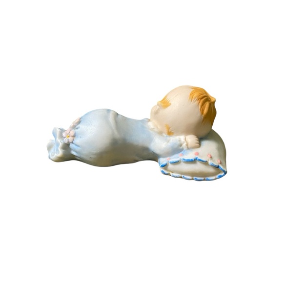 Vintage Little Sleeping Baby Boy Figurine George Good Josef Originals Ceramic - Picture 2 of 11